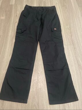 Dickies Black Work Pants with Logo Tag